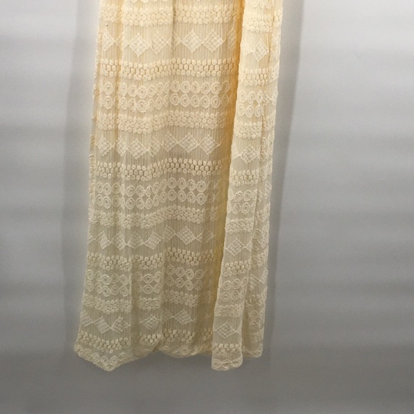 Impressions Cream Lace Maxi Dress L - Picture 5 of 8